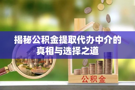 滕州揭秘公积金提取代办中介的真相与选择之道