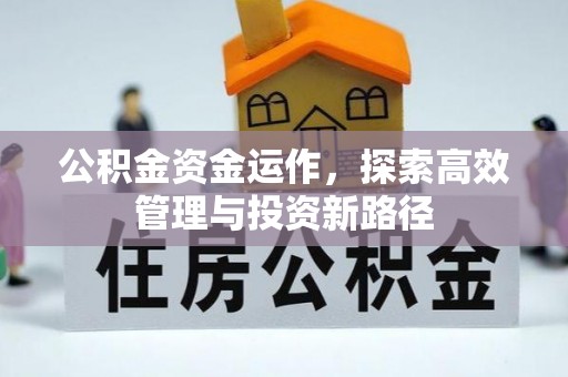 滕州公积金资金运作，探索高效管理与投资新路径