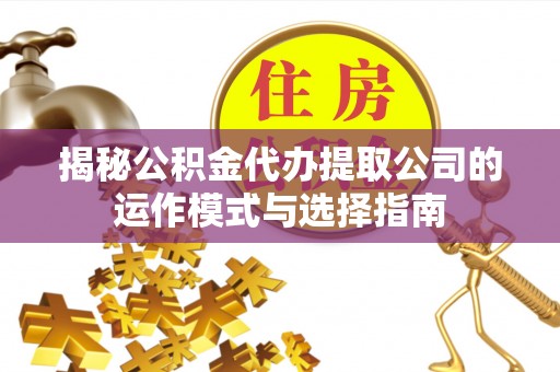 滕州揭秘公积金代办提取公司的运作模式与选择指南